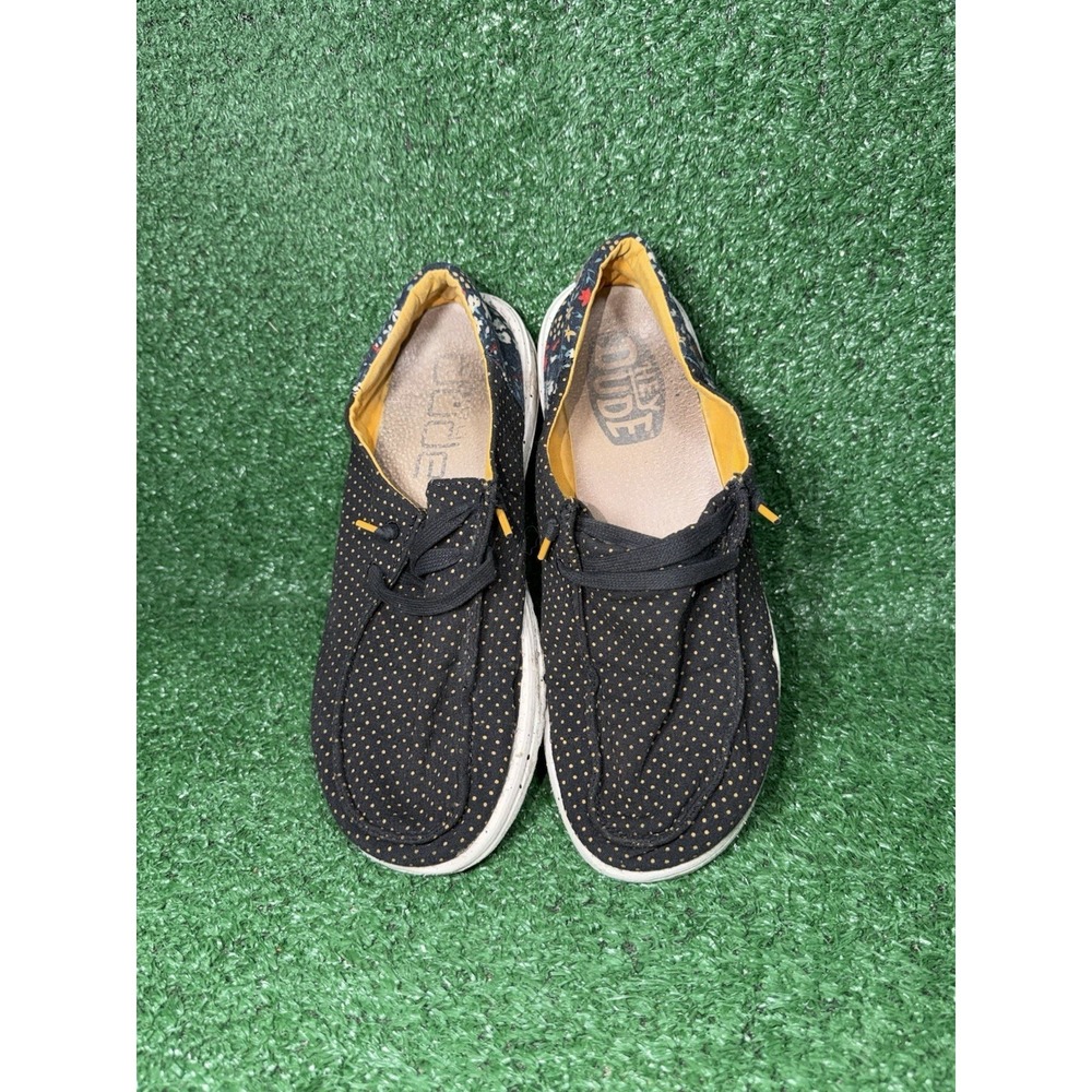 Hey Dude Wendy Women Size 10 Black Polka Dot Hippie Shoes Comfort Slip On Loafer - Picture 5 of 9